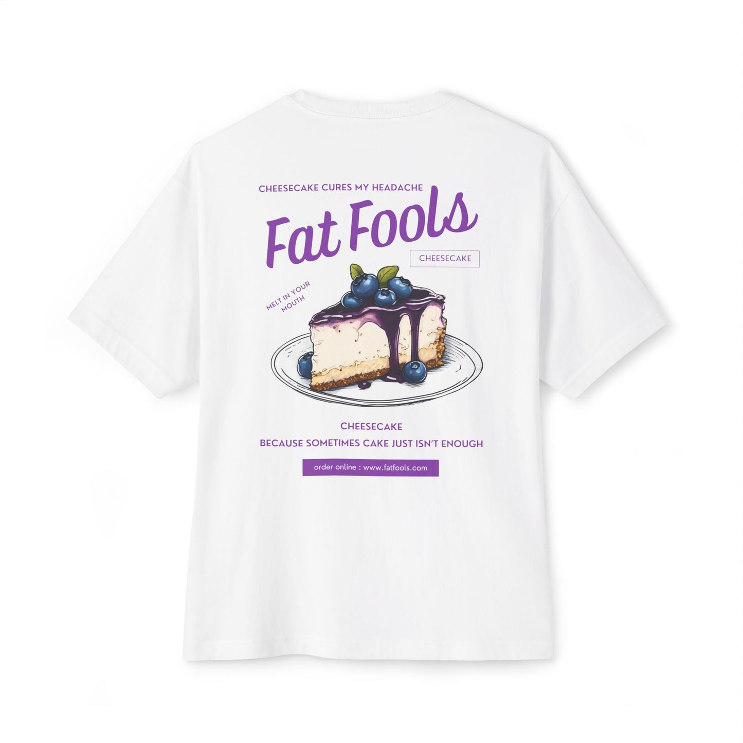 Cheesecake: Cheesecake Cures My Headache (Blueberry Version) (Relaxed Fit)